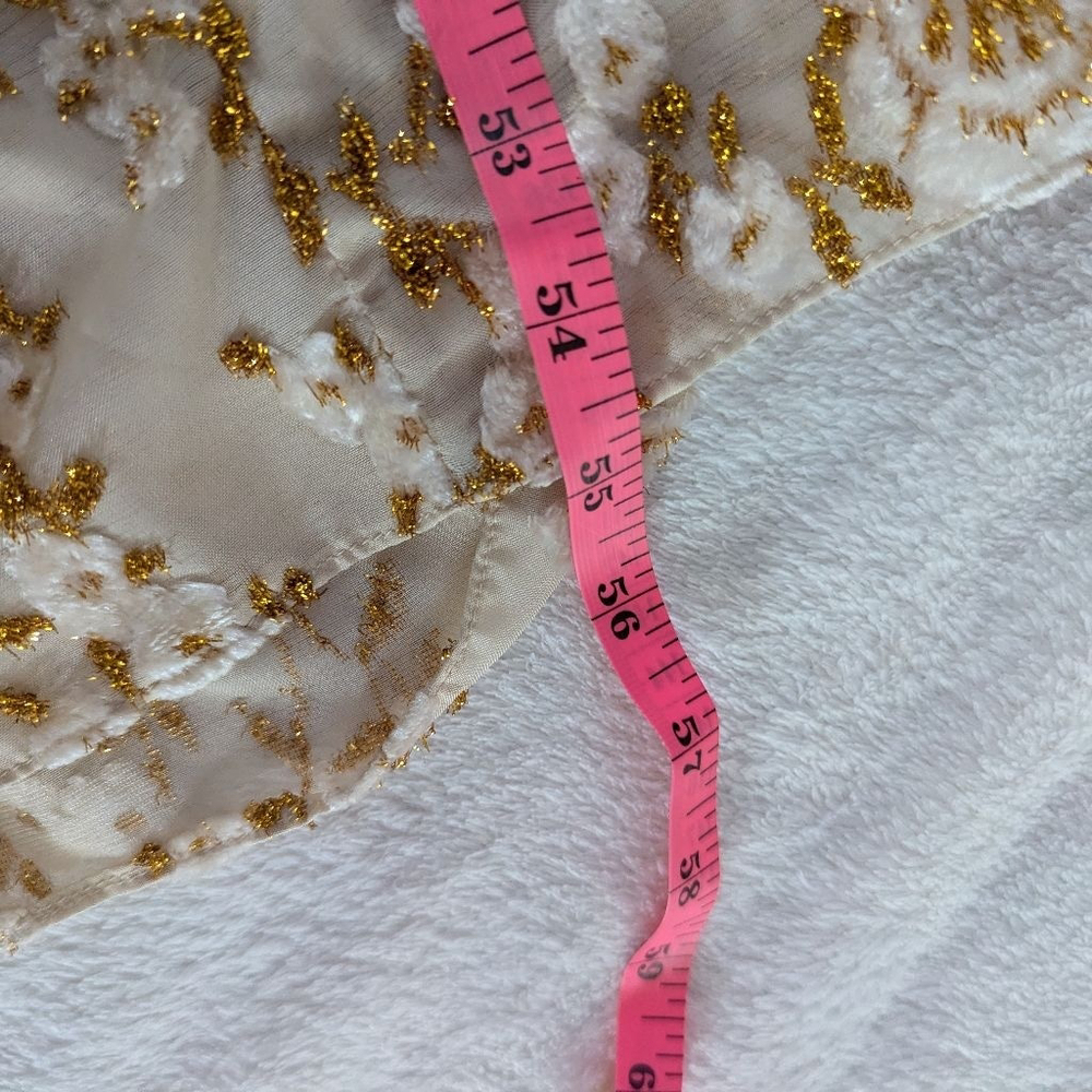 Hemant & Nandita Inara Flocked Lurex Chiffon Long Dress - Medium - See Notes - Picture 13 of 16